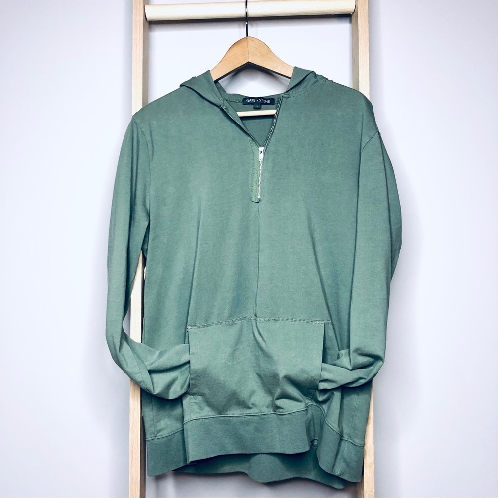 Slate & Stone Sz:L Half Zip Long Sleeve Top